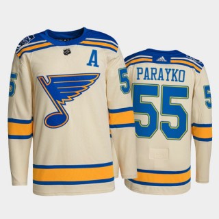 St. Louis Blues Colton Parayko #55 2022 Winter Classic Cream Authentic Jersey