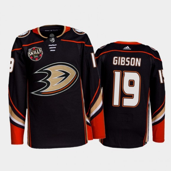 John Gibson Anaheim Ducks 2022 NHL All-Star Skills Jersey Black #19 Competition Patch Uniform