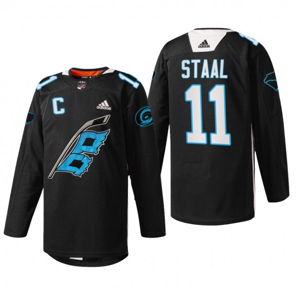 Carolina Hurricanes Jordan Staal #11 Panthers Night Jersey Black Warm-up sweater