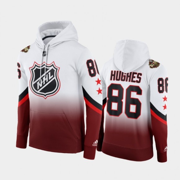 Jack Hughes New Jersey Devils 2022 NHL All-Star Red Color Crash Hoodie #86