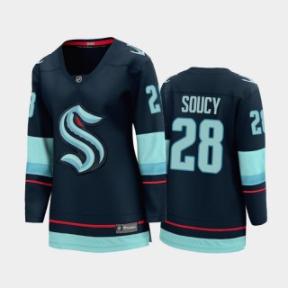 Women Seattle Kraken Carson Soucy 2021-22 Home Navy Jersey