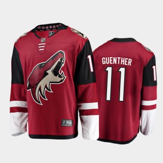 Men Arizona Coyotes Dylan Guenther #11 Home Red 2021 NHL Draft Jersey