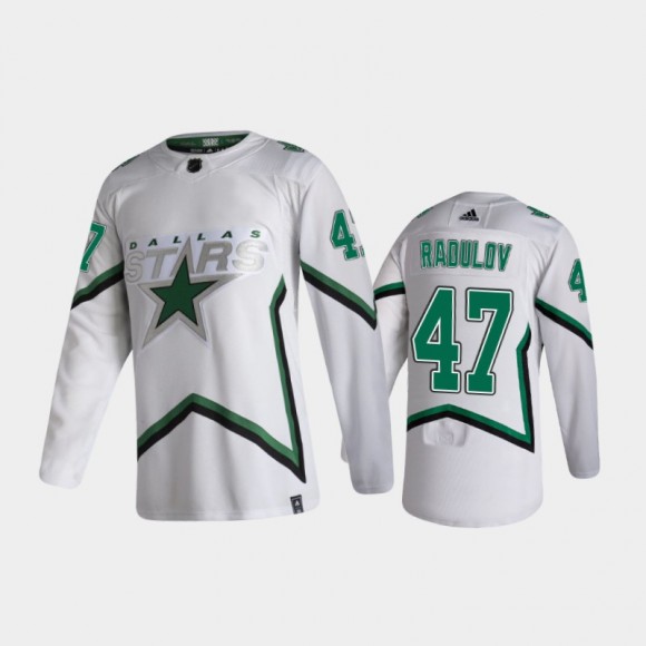 Men's Dallas Stars Alexander Radulov #47 Reverse Retro 2020-21 White Authentic Jersey