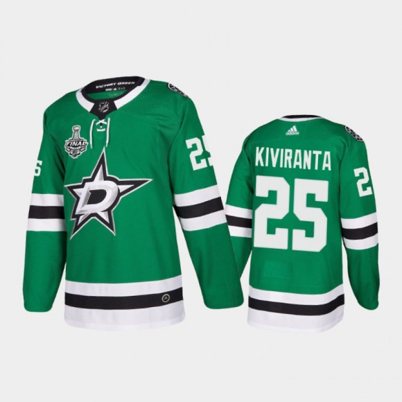 Dallas Stars Joel Kiviranta #25 2020 Stanley Cup Final Kelly Green Authentic Patch Jersey