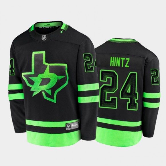 Dallas Stars Roope Hintz #24 Alternate Black 2020-21 Blackout Jersey