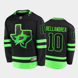 Men's Dallas Stars Ty Dellandrea #10 Alternate Black 2020-21 Blackout Jersey