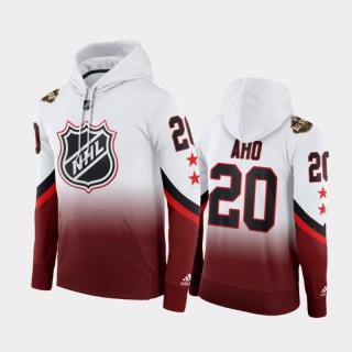 Sebastian Aho Carolina Hurricanes 2022 NHL All-Star Red Color Crash Hoodie #20