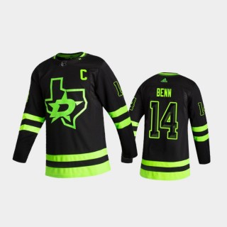 Dallas Stars Jamie Benn #14 Alternate Black 2020-21 Blackout Authentic Jersey