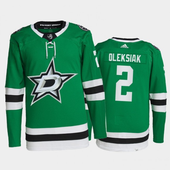 2021-22 Dallas Stars Jamie Oleksiak Primegreen Authentic Jersey Green Home Uniform