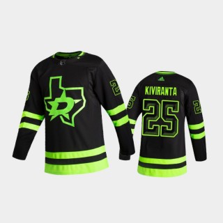 Dallas Stars Joel Kiviranta #25 Alternate Black 2020-21 Blackout Authentic Jersey