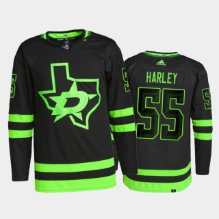 2021-22 Dallas Stars Thomas Harley Pro Authentic Jersey Black Alternate Uniform