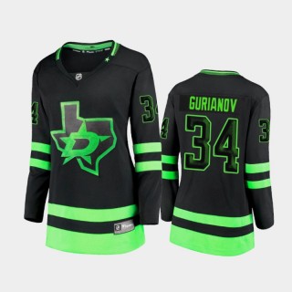 Women's Dallas Stars Denis Gurianov #34 Alternate Blackout Premier Breakaway Jersey - Black