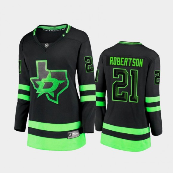 2021 Women Dallas Stars Jason Robertson #21 Alternate Jersey - Black