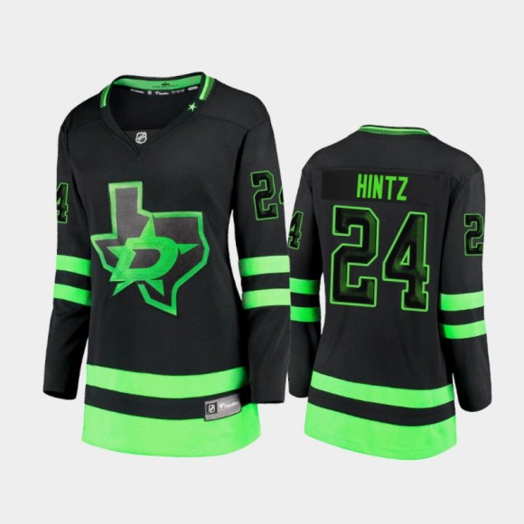 Women's Dallas Stars Roope Hintz #24 Alternate Blackout Premier Breakaway Jersey - Black