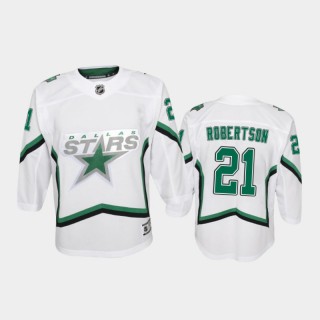 Youth Dallas Stars Jason Robertson #21 Reverse Retro 2021 White Jersey