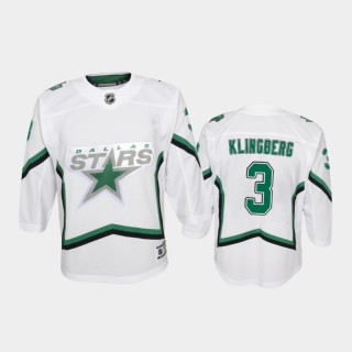 Youth Dallas Stars John Klingberg #3 Reverse Retro 2020-21 Special Edition Replica White Jersey